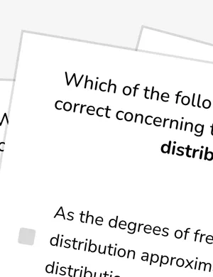 Identify the properties of a t-distribution worksheet preview