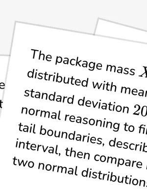 Use inverse normal boundaries and percentiles worksheet preview