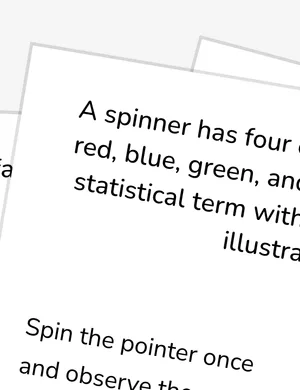 Distinguish random processes, outcomes, and events worksheet preview