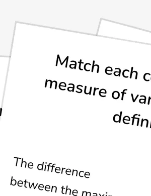 Identify common measures of variability worksheet preview